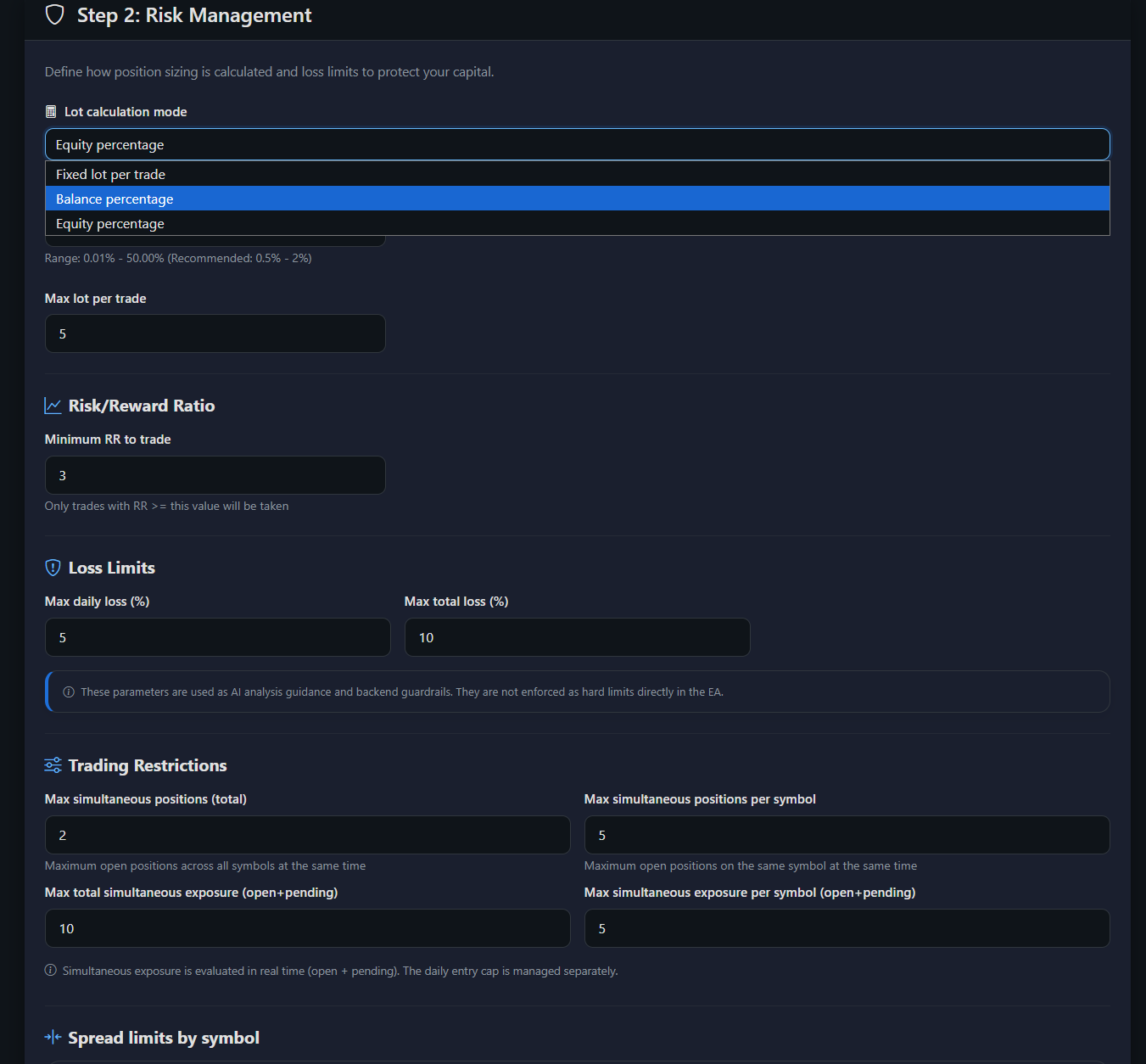 AI trade management in The fAIfth Trader™